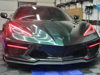 C8 Corvette Stingray RGB Flow LED DRL Grille Bezels image 1