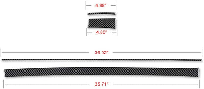 2010 - 15 Camaro Real Carbon Fiber Dashboard Overlay Kit | Black / Red Carbon