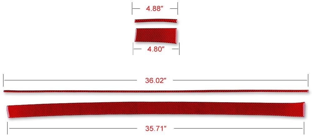 2010 - 15 Camaro Real Carbon Fiber Dashboard Overlay Kit | Black / Red Carbon