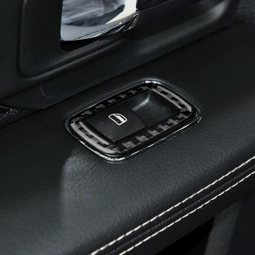 2016 - 18 Dodge Ram Carbon Fiber Window Switch Panel Overlays | Next-Gen Carbon