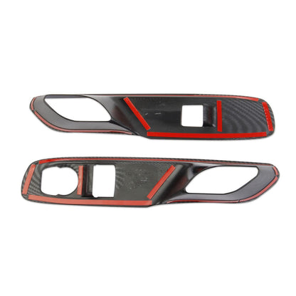 C8 Corvette Hydro-Carbon Fiber Interior Window Switch Covers