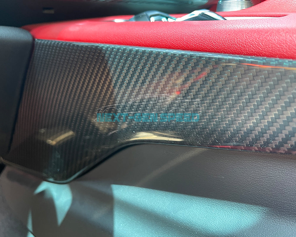 C8 Corvette Carbon Fiber Center Console Side Panel Covers | Next-Gen Carbon