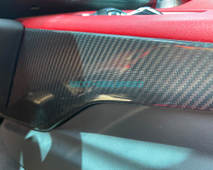 C8 Corvette Carbon Fiber Center Console Side Panel Covers | Next-Gen Carbon