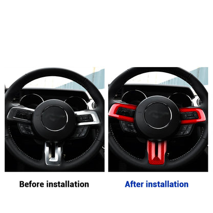 2015-24 Mustang Real Carbon Fiber Steering Wheel Trim Cover Kit