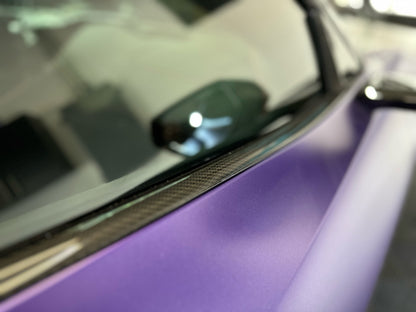 C8 Corvette Carbon Fiber Exterior Lower Window Trim Covers (Coupe/Convertible) | Next-Gen Carbon
