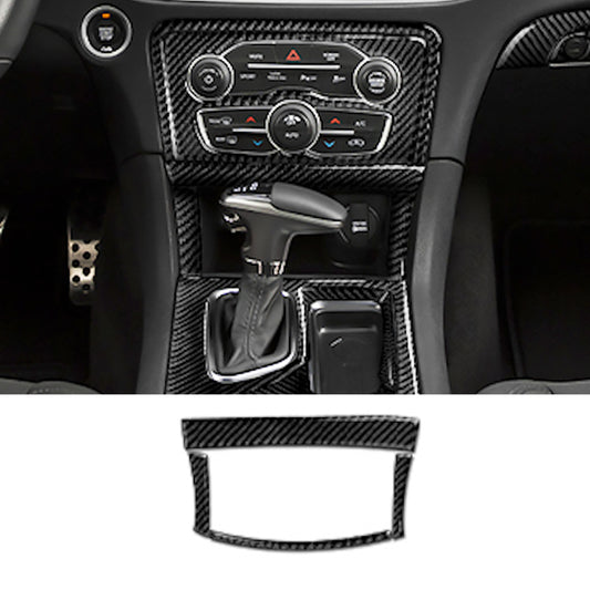 2015 - 24 Charger Real Carbon Fiber Interior Lower Radio Insert Console Overlay