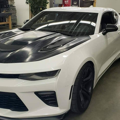 2016 - 23 Camaro iROC-Z ZR1 Style Hood with Louvers (Carbon Fiber/FRP)