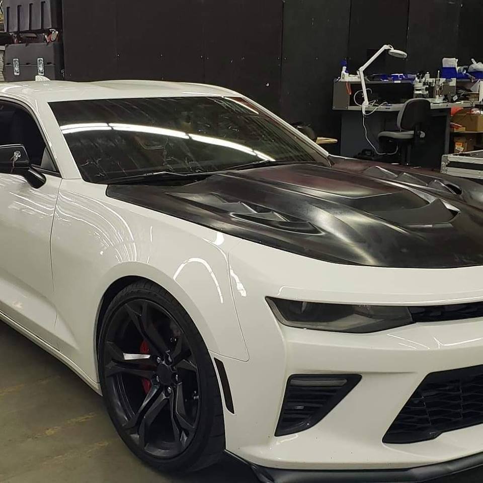 2016 - 23 Camaro iROC-Z ZR1 Style Hood with Louvers (Carbon Fiber/FRP)