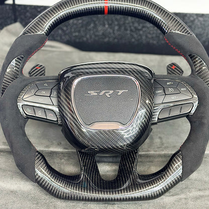 2015-24 Dodge Carbon Fiber Center Steering Wheel Surround Charger / Challenger / Durango Carbon Fiber  | Next-Gen Carbon
