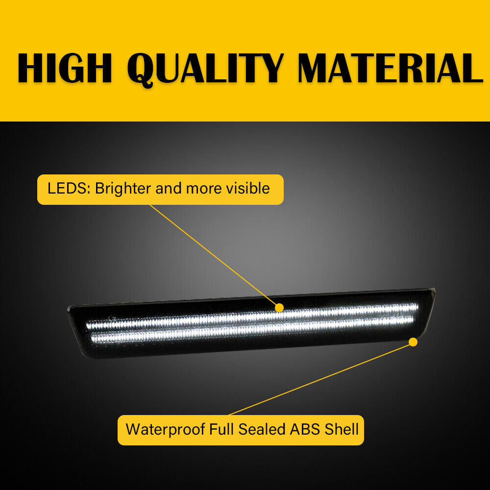 2015- 24 Dodge Challenger Smoked Dual White LED Side Markers