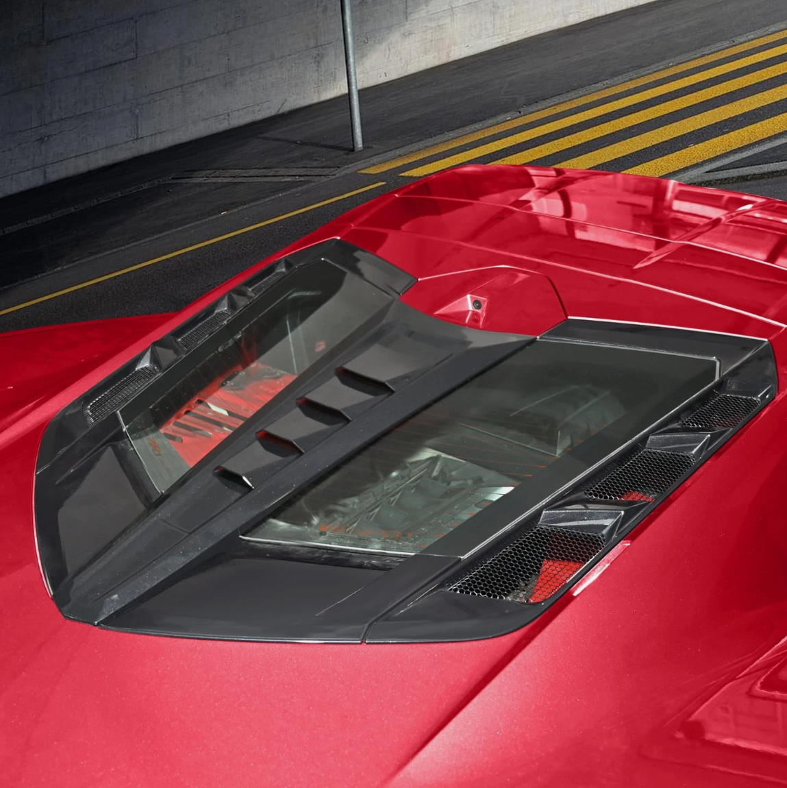 C8 Corvette ZR1 Style Rear Hatch Split Window Louver