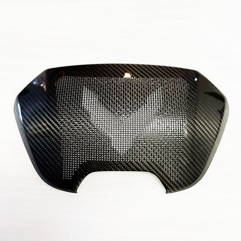 C8 Corvette Carbon Fiber Interior Subwoofer Speaker Cover | Black / Red Carbon