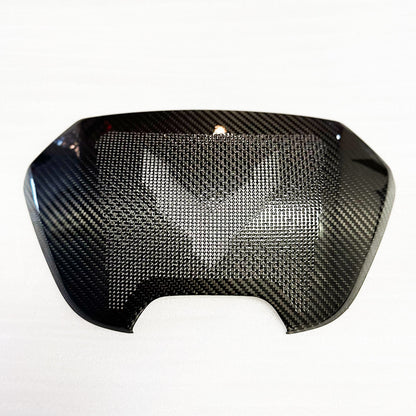 C8 Corvette Carbon Fiber Interior Subwoofer Speaker Cover | Black / Red Carbon