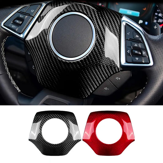 2016-24 Camaro Carbon Fiber Center Steering Wheel Surround Cover | Next-Gen Carbon