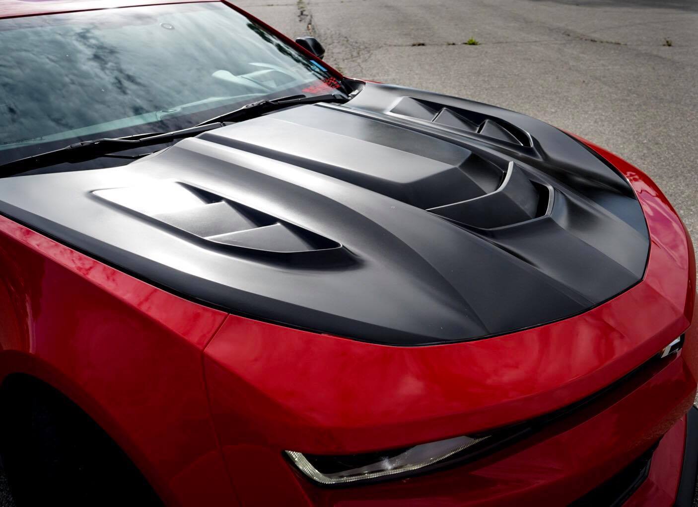 2016 - 23 Camaro iROC-Z ZR1 Style Hood with Louvers (Carbon Fiber/FRP)