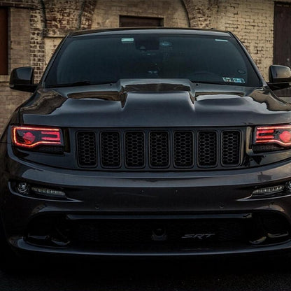 2014 - 22 Jeep Grand Cherokee RGB Flow LED Prebuilt Headlights image 3