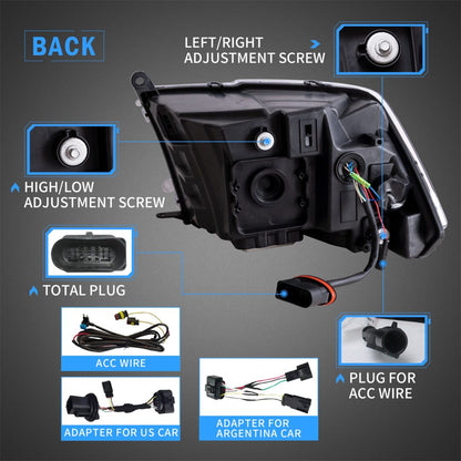 Full LED Headlights | 2019 - 22 Ram 1500 Classic | 2009 - 18 Ram 1500/2500/3500