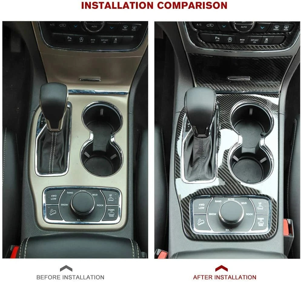 2017 - 21 Grand Cherokee Trackhawk Carbon Fiber Center Console Trim Kit