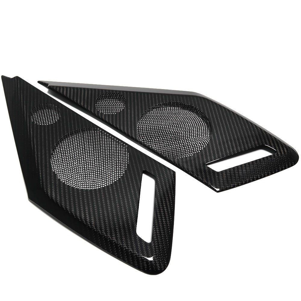 C8 Corvette Carbon Fiber Interior Door Speaker Covers (Black / Red / Blue)