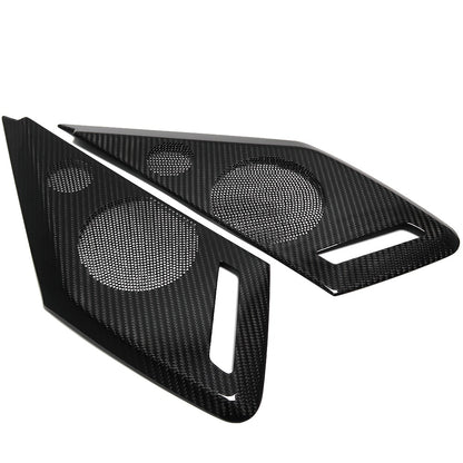 C8 Corvette Carbon Fiber Interior Door Speaker Covers (Black / Red / Blue)
