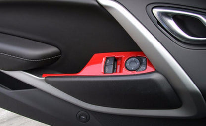 2016 - 24 Camaro Window Switch Panels Covers | Carbon Fiber / Colored image 14
