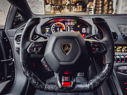 2014 - 24 Lamborghini Huracan Custom Carbon Fiber Steering Wheel | Next-Gen Carbon image 5