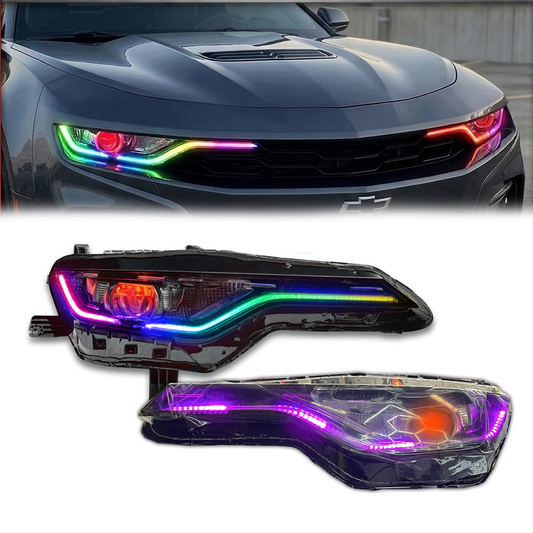 2019 - 24 Camaro Prebuilt RGB Flow Headlights image 0