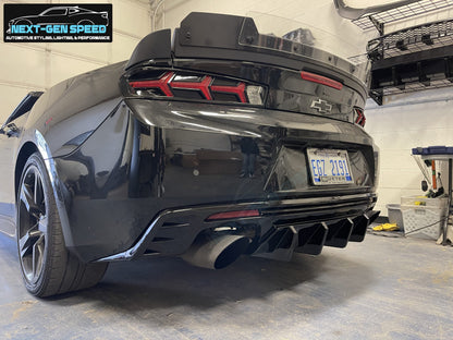 2016 - 24 Camaro Gloss/Matte/Carbon 3PC Diffuser | Single Tip/Quad Tip image 5