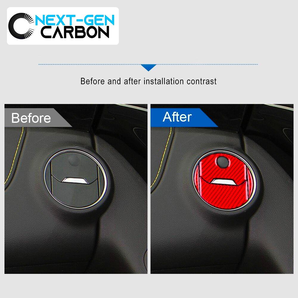 2010 - 15 Camaro Carbon Fiber Air Vent Cover Overlay Kit | Black / Red Carbon