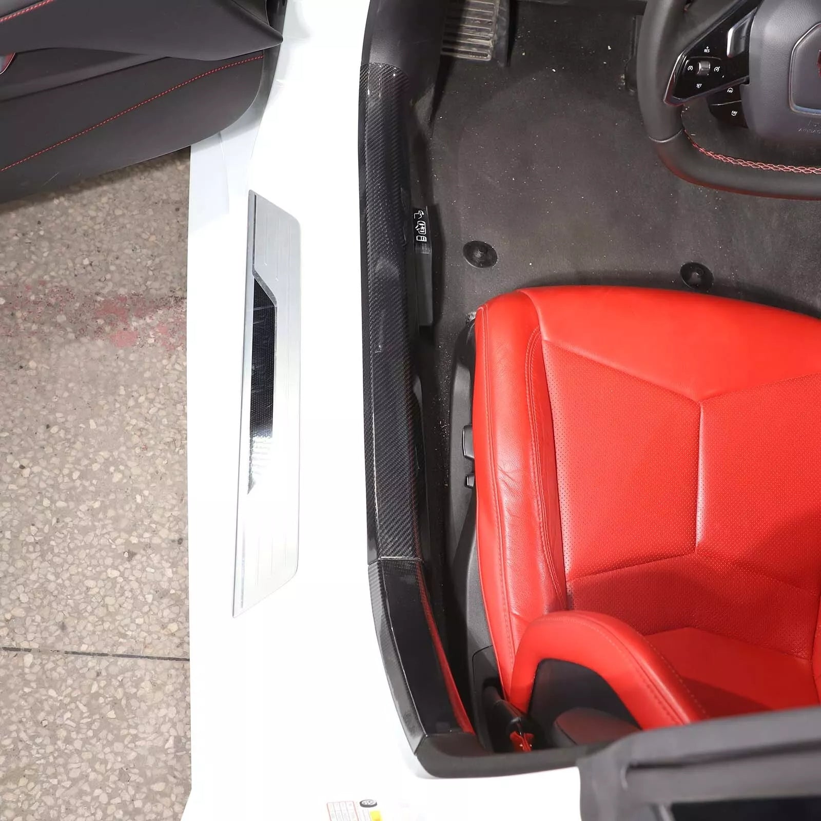 C8 Corvette Carbon Fiber Full Interior Door Entry Covers