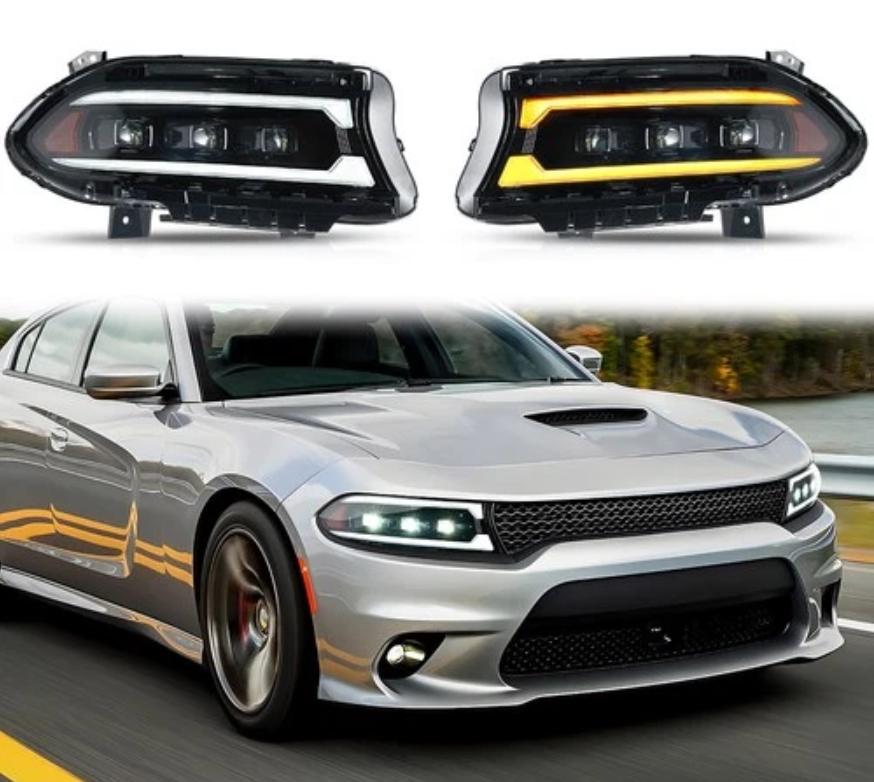 2015 - 24 Dodge Charger RGB Flow Triple Beam DRL Headlights image 3
