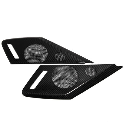 C8 Corvette Carbon Fiber Interior Door Speaker Covers (Black / Red / Blue)
