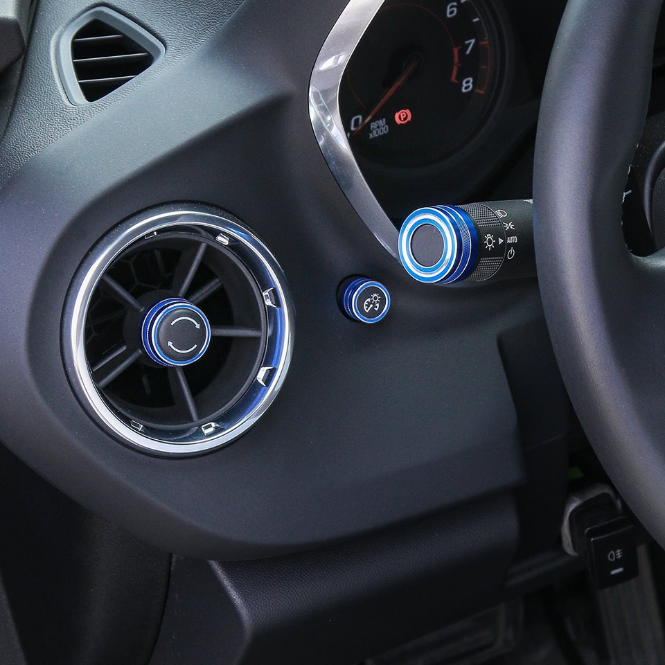 2016 - 24 Camaro Colored Aluminum Interior Vent/Switch Knobs | Red/Blue/Silver image 8