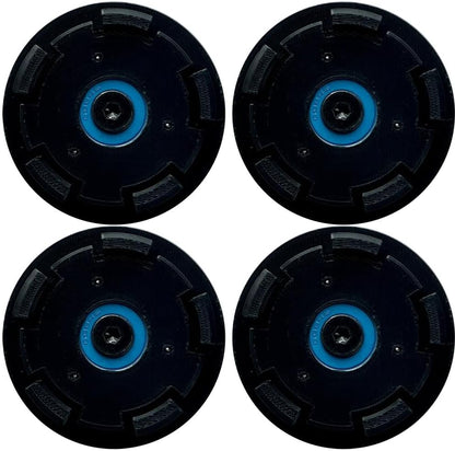 C8 Corvette Floating Spinner Black Center Caps