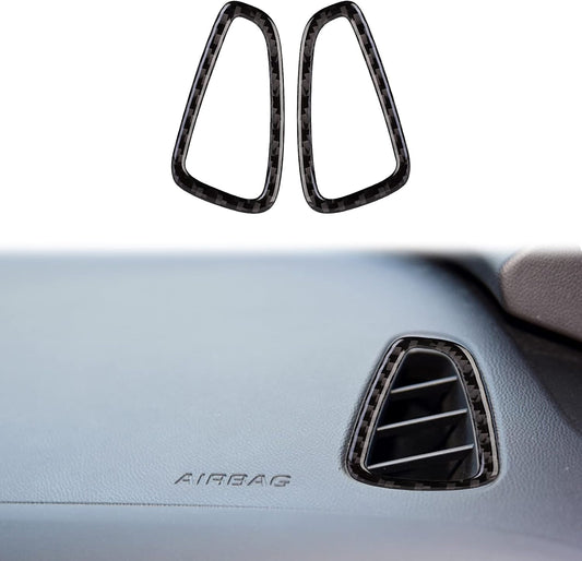 2016 - 24 Camaro Real Carbon Fiber Dash Vent Covers | Black / Red