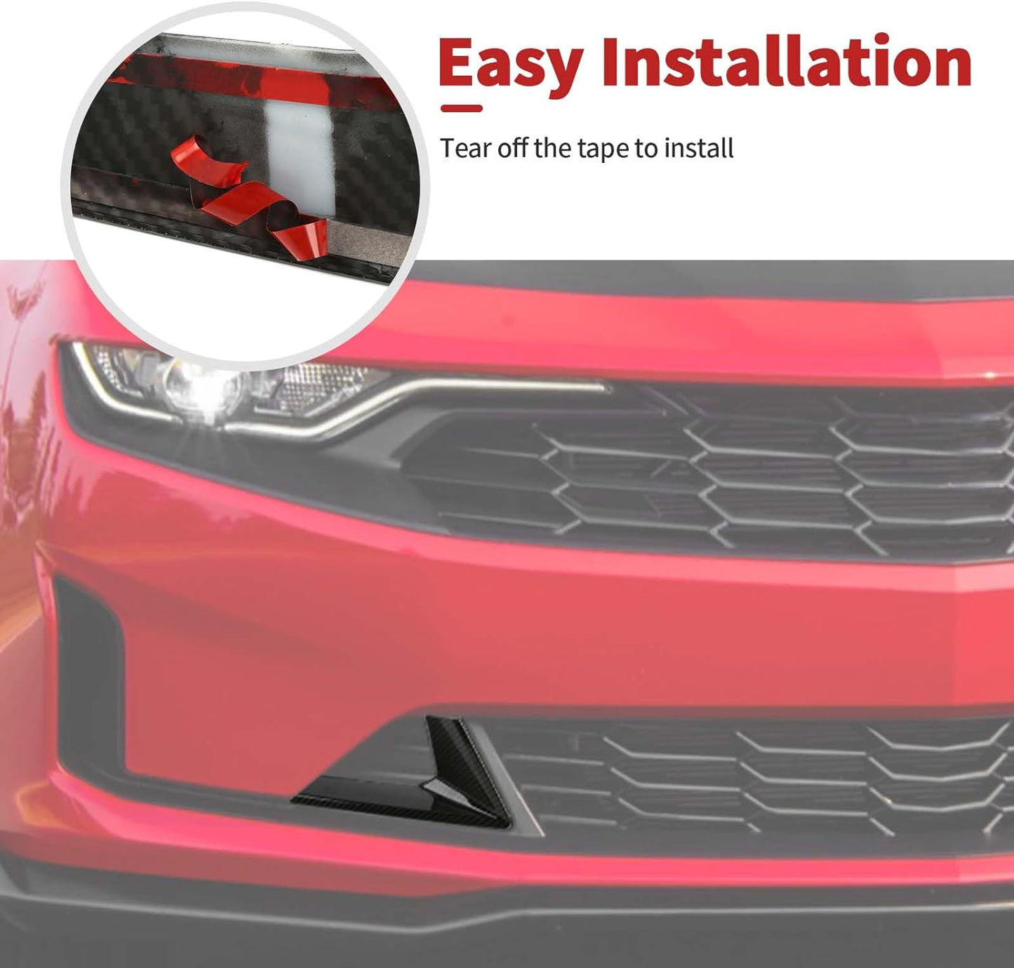 2019 - 24 Camaro LT/RS/LT1 ABS Carbon Fiber Front Grille Trim Inserts