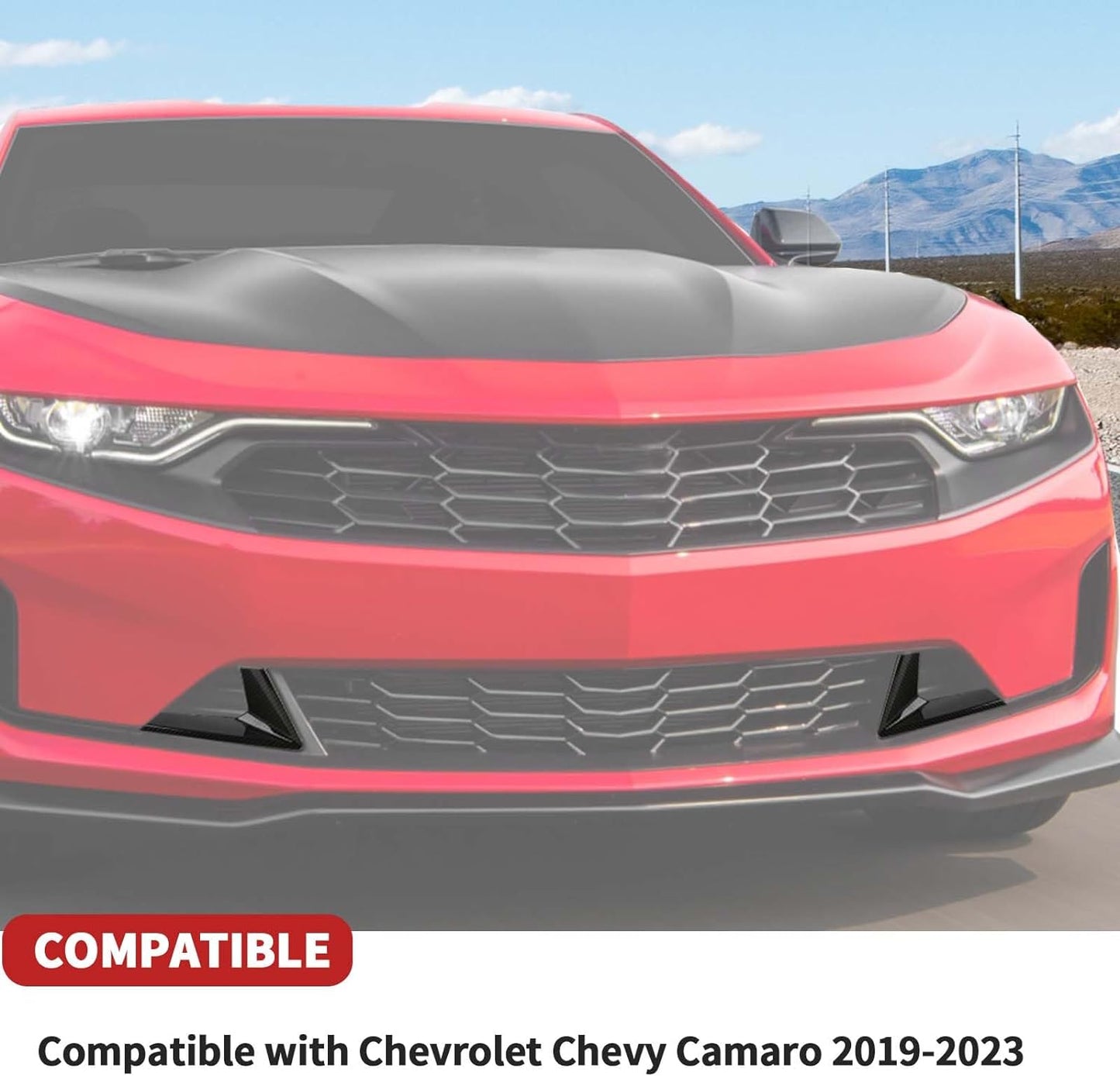 2019 - 24 Camaro LT/RS/LT1 ABS Carbon Fiber Front Grille Trim Inserts