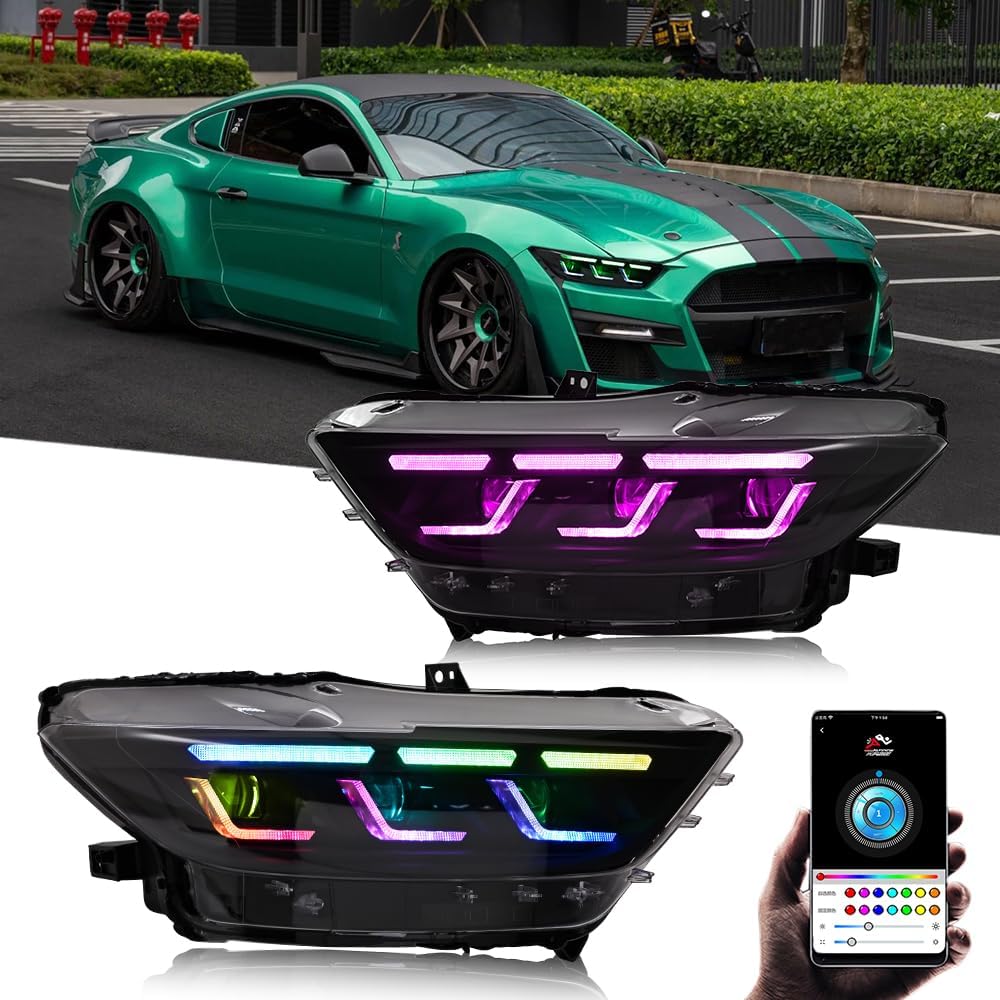 2015 - 23  Mustang RGB GTD Style LED Headlights