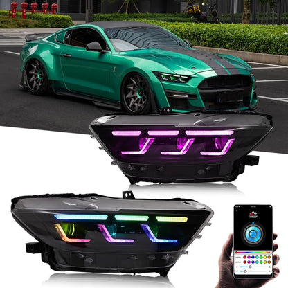 2015 - 23  Mustang RGB GTD Style LED Headlights