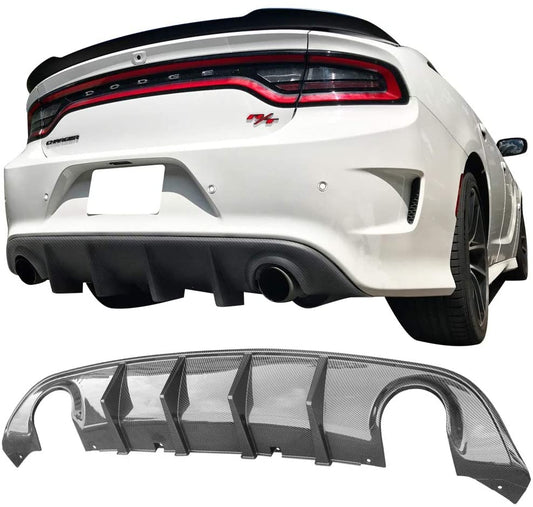 2015 - 24 Charger Carbon Fiber Single Tip SRT Diffuser