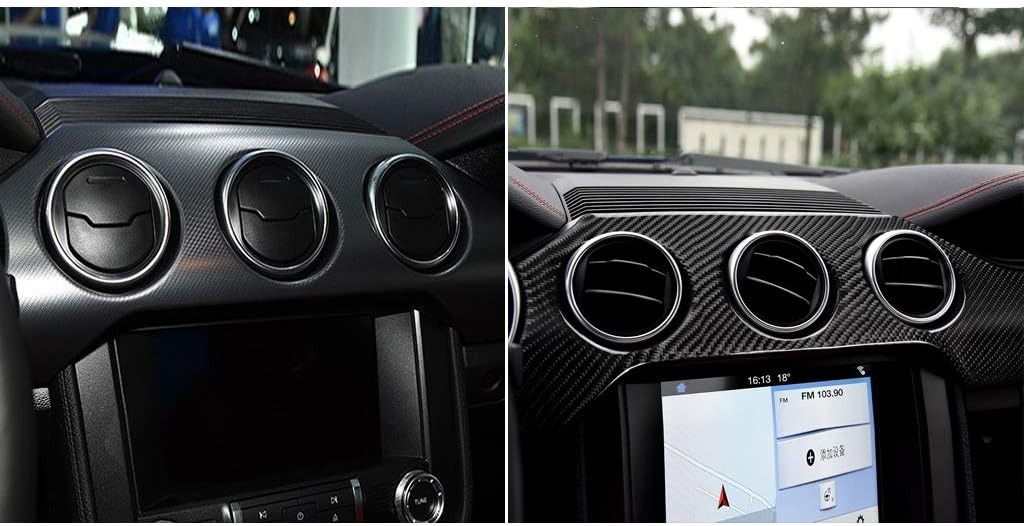 2015 - 24 Ford Mustang Real Soft Carbon Fiber Dash Board Trim Kit