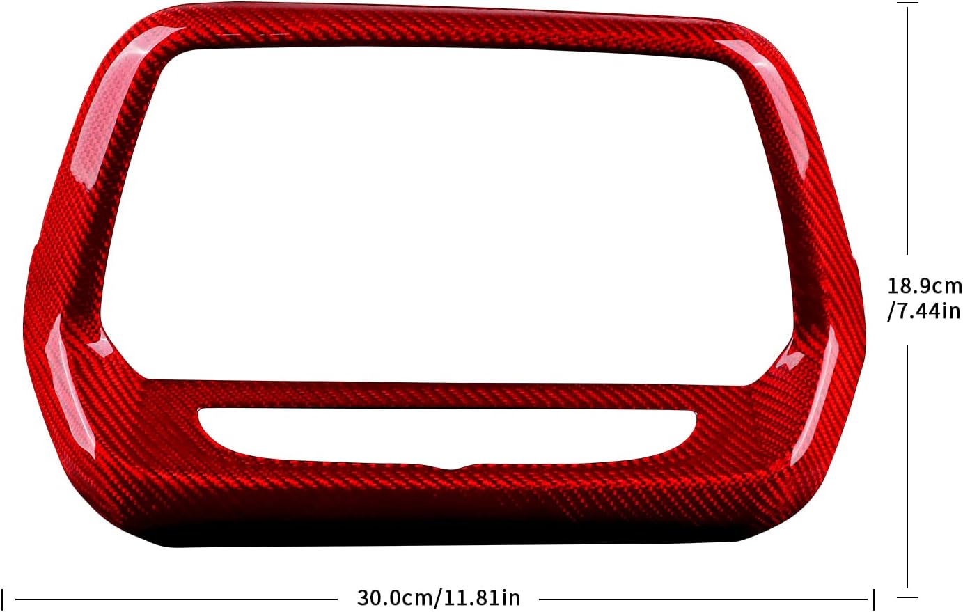 2016 - 24 Camaro Real Carbon Fiber 8" Radio Screen Trim Cover in Black/Red | Next-Gen Carbon