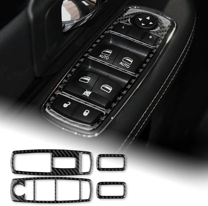 2016 - 18 Dodge Ram Carbon Fiber Window Switch Panel Overlays | Next-Gen Carbon