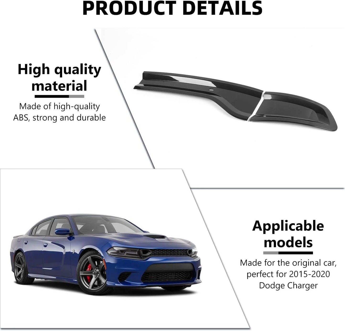 2015-24 Dodge Charger Smoked Tail Light Full Covers