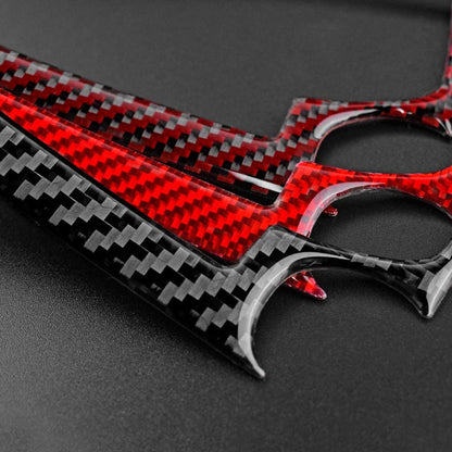 2013 - 15 Camaro Real Carbon Fiber Radio/Climate Control Trim Overlay | Black / Red Carbon