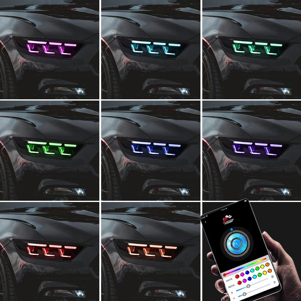 2015 - 23  Mustang RGB GTD Style LED Headlights