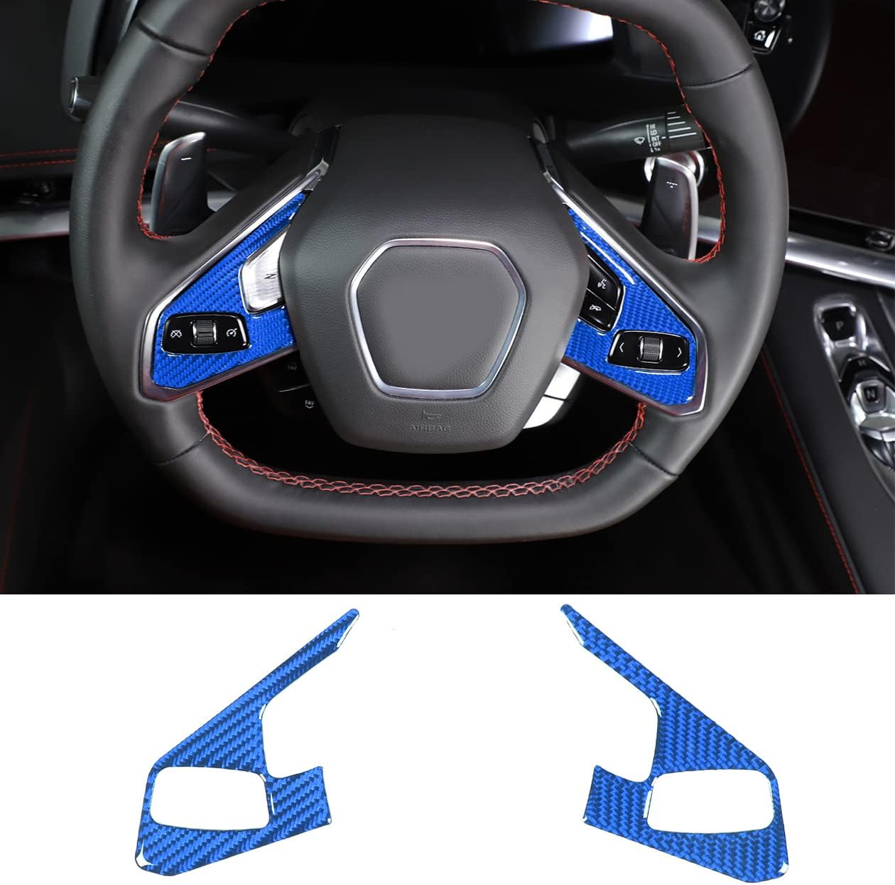C8 Corvette Carbon Fiber Soft Inner Steering Wheel Trim Covers (Heated/Non-Heated) | Next-Gen Speed