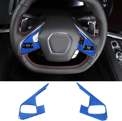 C8 Corvette Carbon Fiber Soft Inner Steering Wheel Trim Covers (Heated/Non-Heated) | Next-Gen Speed