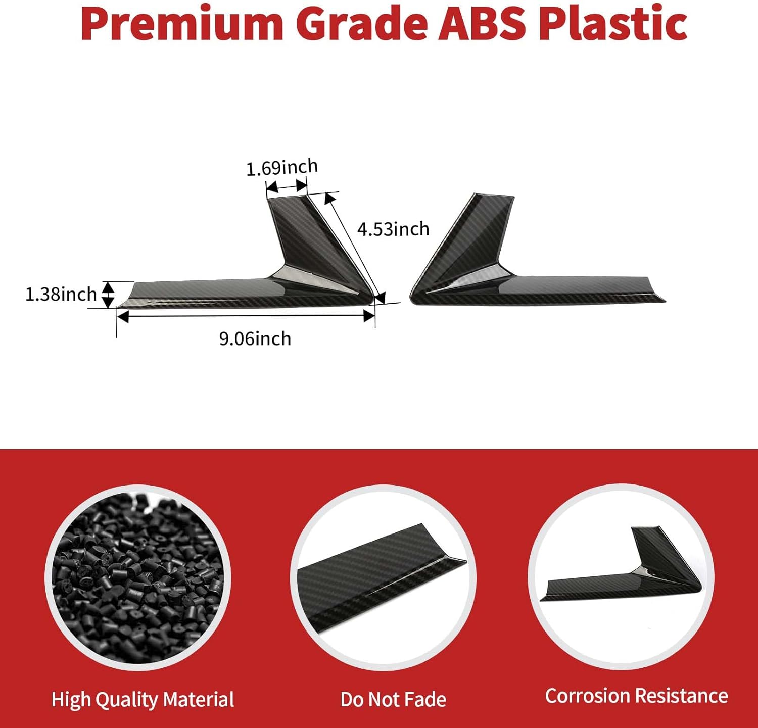 2019 - 24 Camaro LT/RS/LT1 ABS Carbon Fiber Front Grille Trim Inserts