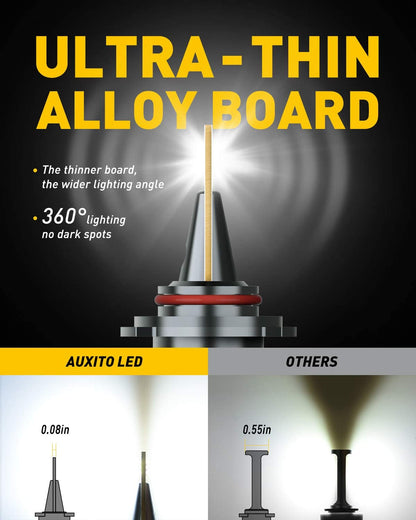 AUXITO 9005 LED 16,000LM 6500K White Car Headlight Bulbs